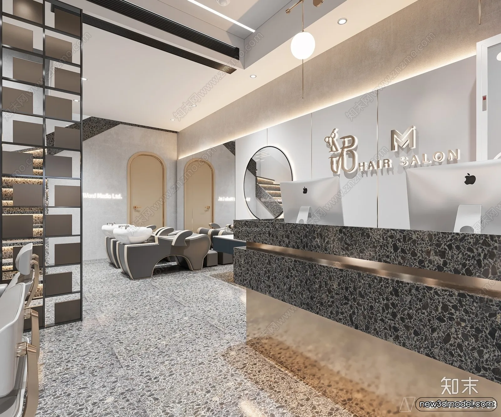 Hair Salon – 3D Interior Scene – 3D Models – 056