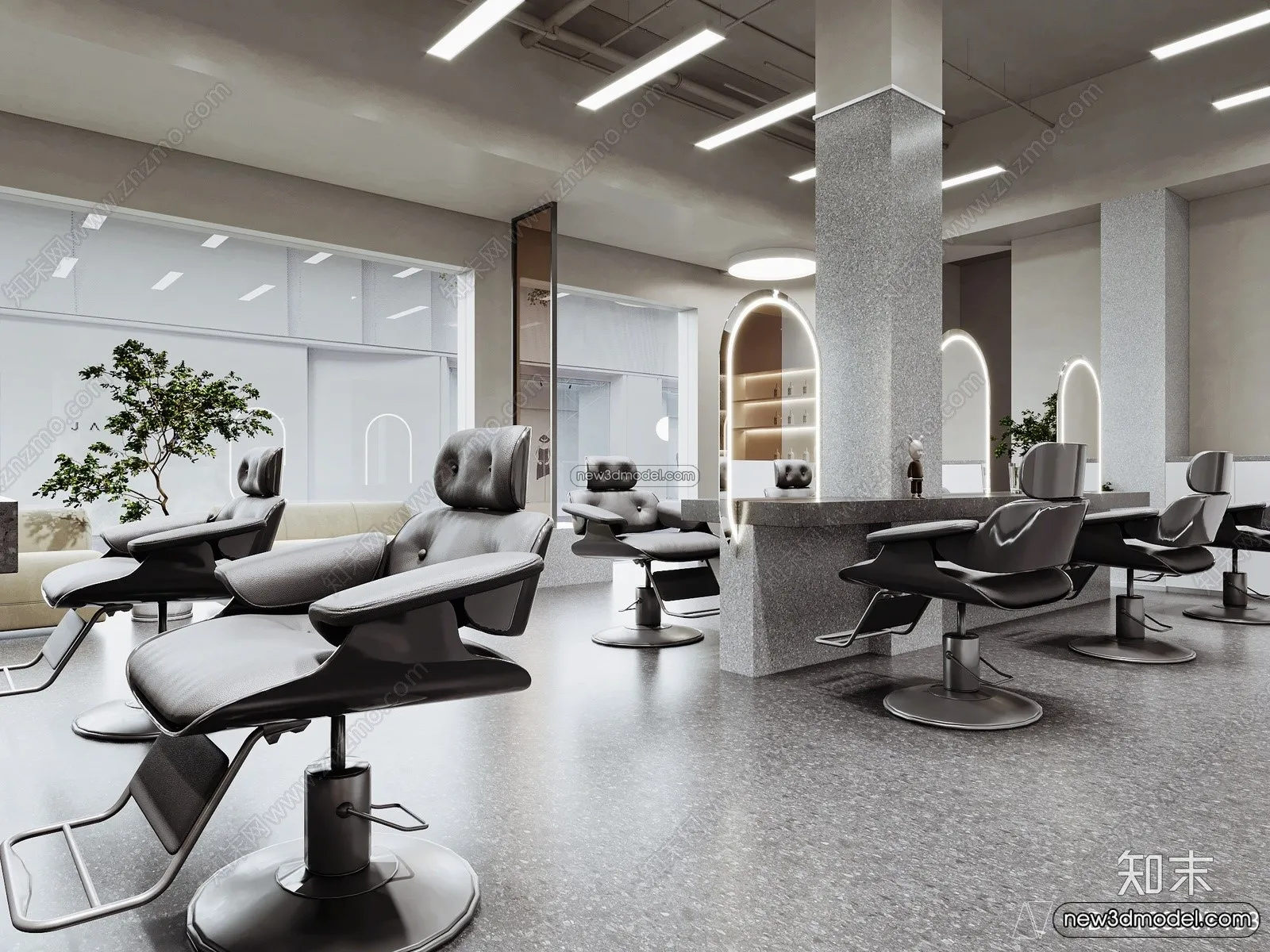 Hair Salon – 3D Interior Scene – 3D Models – 099