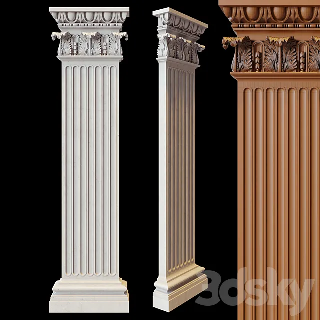 Half column 3DSMax File