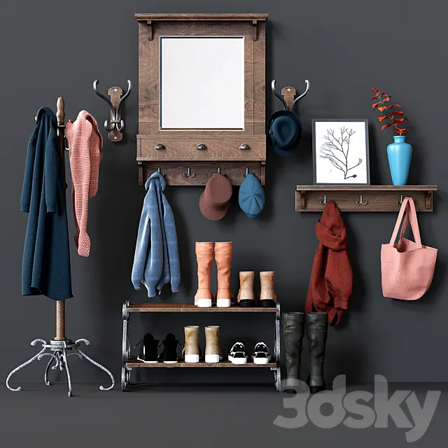 Hall Pottery Barn MORAN COLLECTION 3ds Max