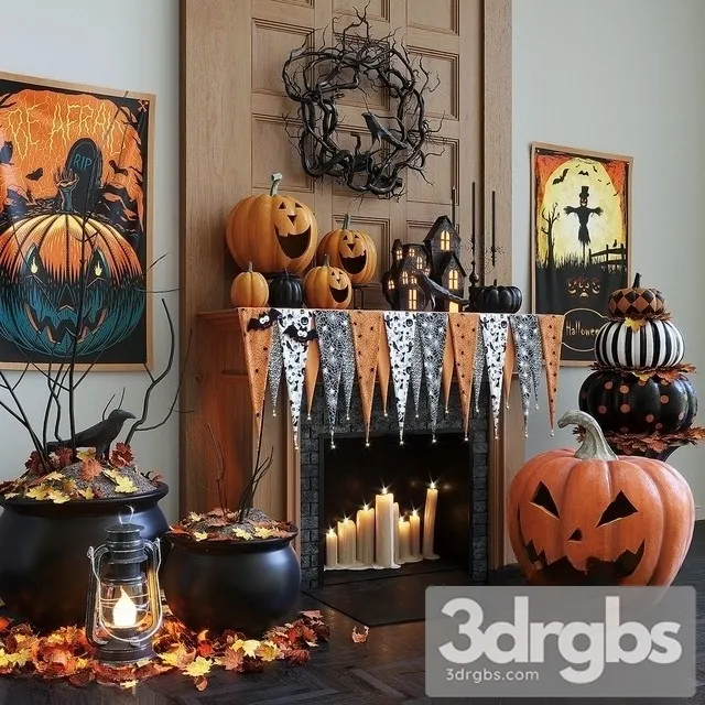 Halloween Decor Set 3dsmax Download