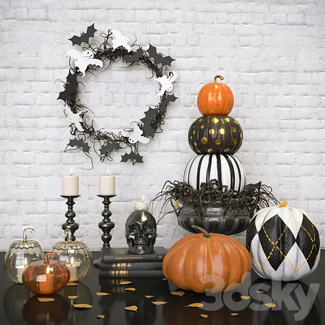 Halloween decor set 3DS Max Model