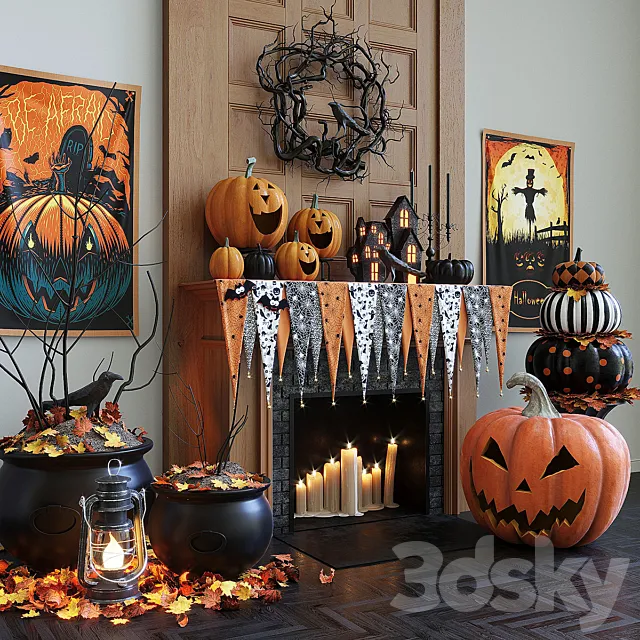 Halloween decor set 3DS Max Model