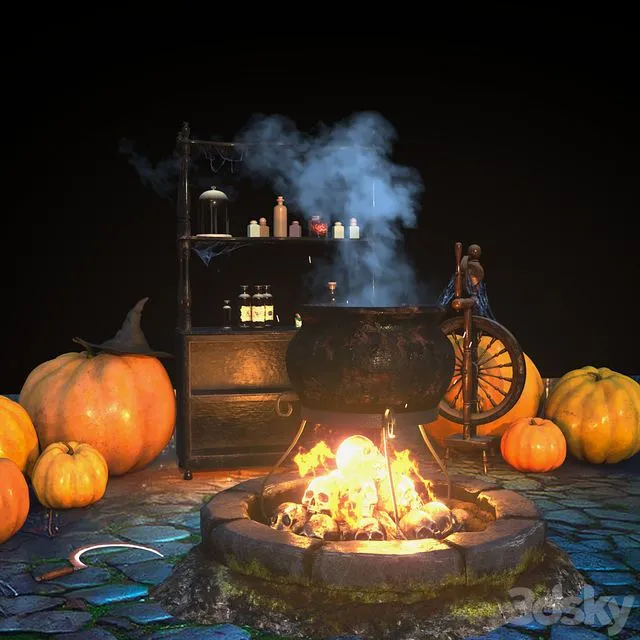 Halloween decor set (max ue4 unity) for the competition 3dsMax Model
