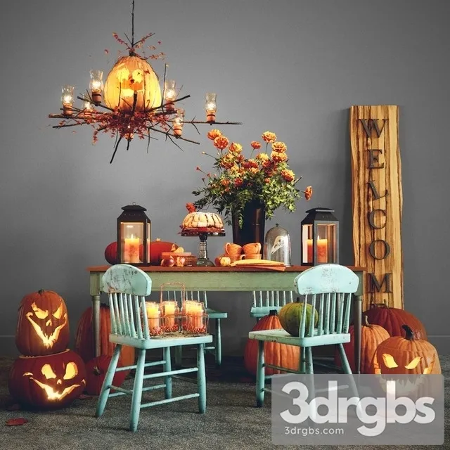 Halloween Decorative Set 3dsmax Download