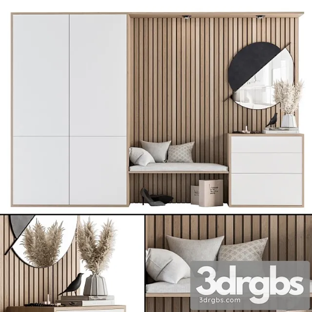 Hallway 10 – white and wood set