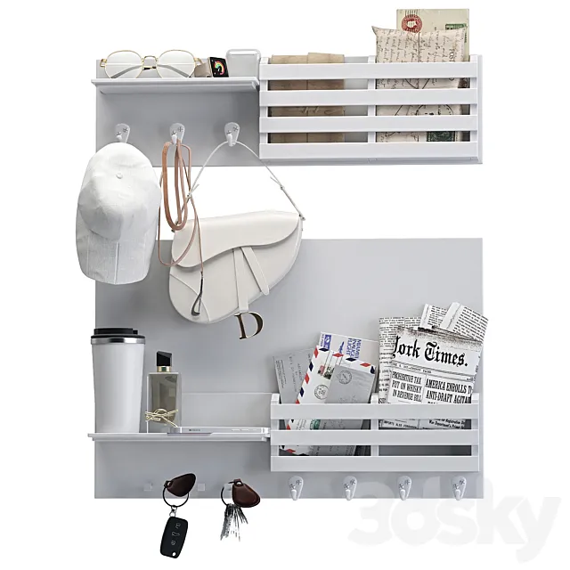 Hallway Accessory Set 3ds Max