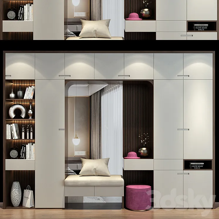 Hallway | Furniture cabinet | set 492 3DS Max Model