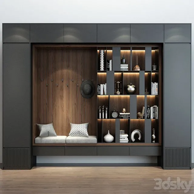 Hallway Furniture Cabinet Set 494 3dsMax Model