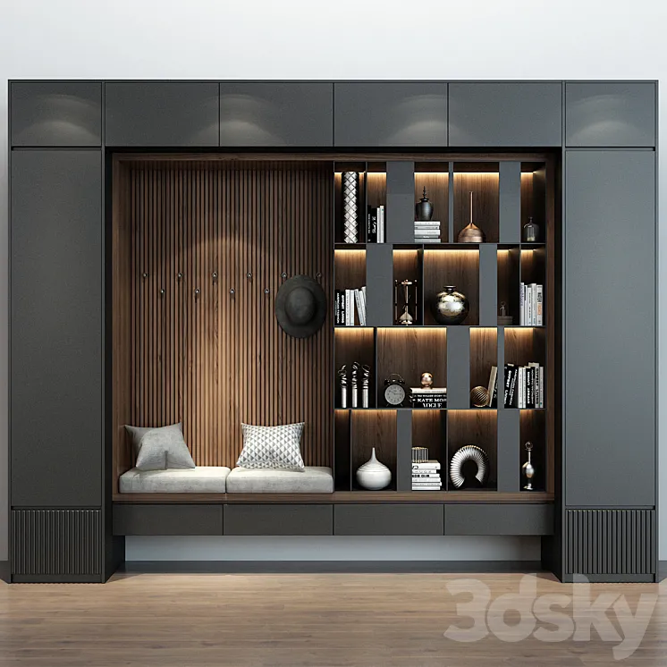 Hallway | Furniture cabinet | set 494 3DS Max Model