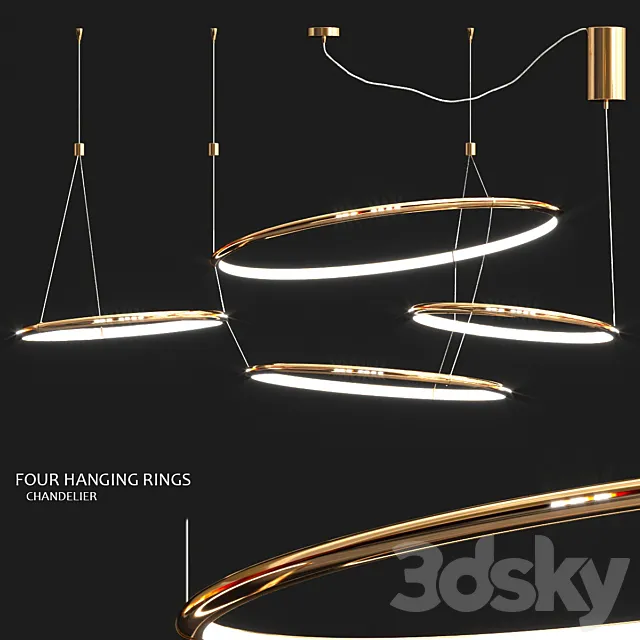 HalO ring chandelier 3DSMax File