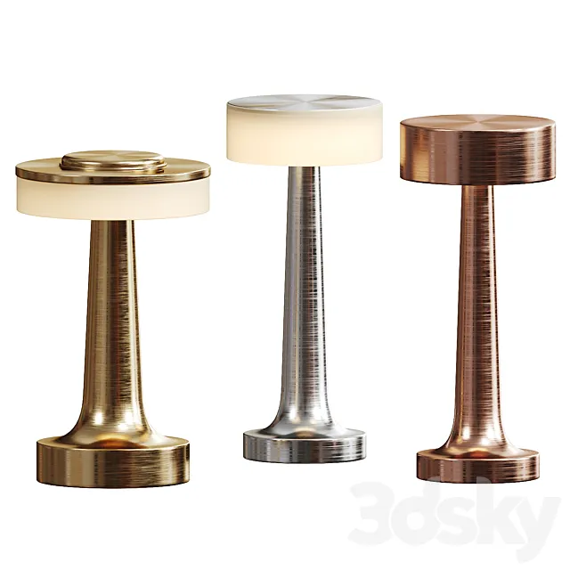 Halo Table Lamp Collection 3dsMax Model