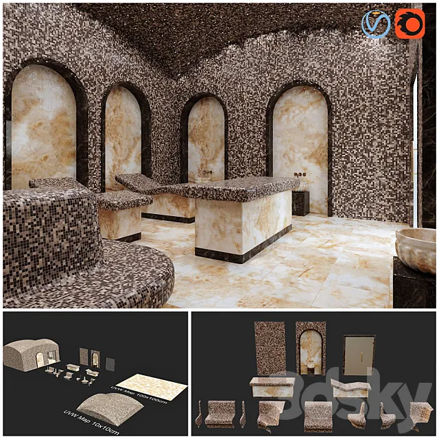 Hamam set 3DS Max Model