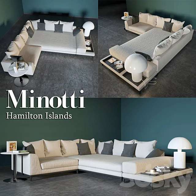 Hamilton Islands by Minotti – sofas 3DS Max Model