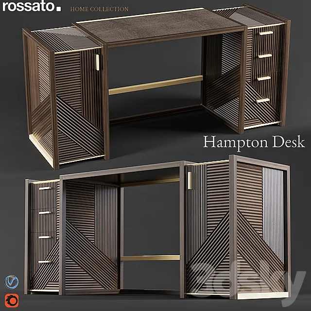 Hampton Desk 3ds Max