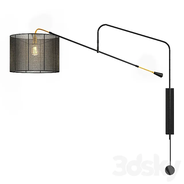 Hampton Lighting BOOM ARM SCONCE 3DS Max Model