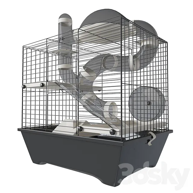 Hamster cage 3 3DS Max Model