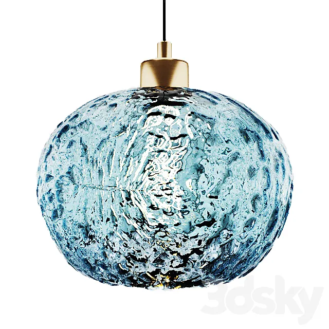 Hand Blown Rustic Seeded Glass Light 3DS Max Model