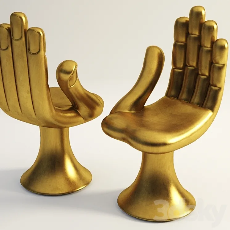 Hand Chair Sculpture 3DS Max Model
