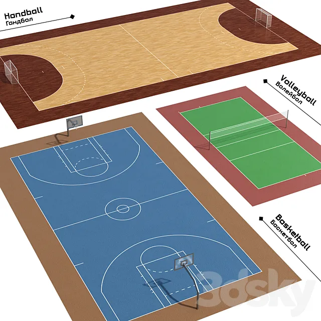 Handball _ Basketball _ Volleyball 3ds Max