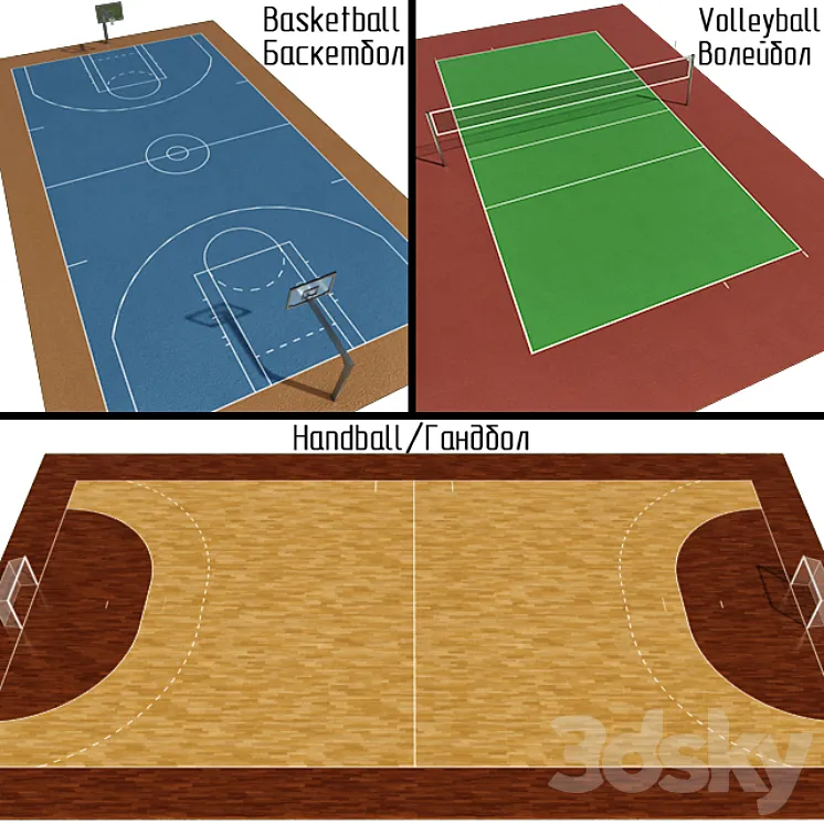 Handball \/ Basketball \/ Volleyball 3DS Max