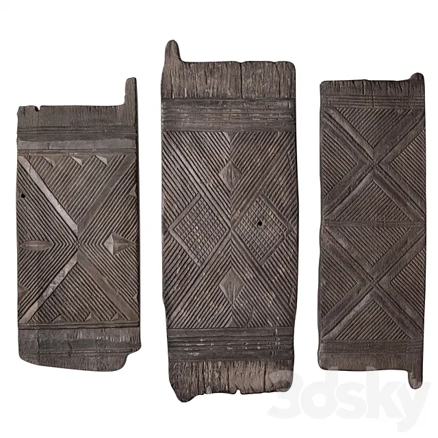 HandCarved Nigerian Doors Collection by Restoration Hardware 3DSMax File