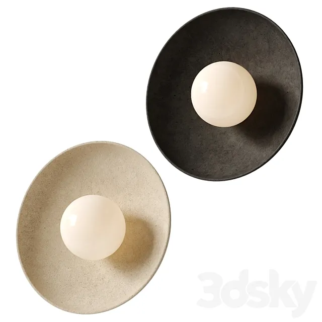 Handmade Ceramic Dish Wall Sconce – Lighting Collective 3DS Max Model