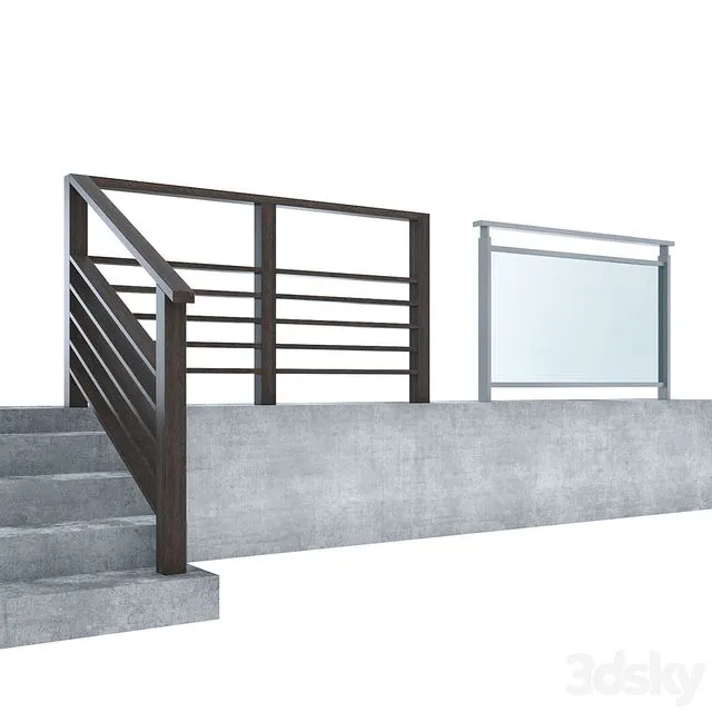 Handrail – 2 types 3dsMax Model