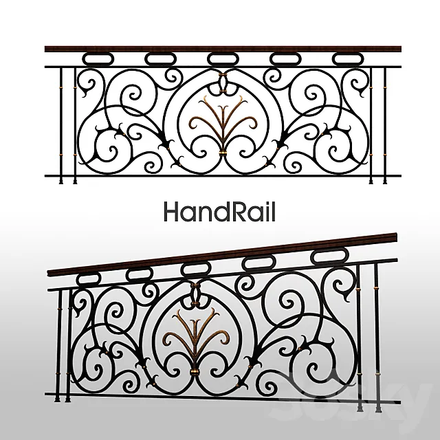 handrail 3DS Max Model