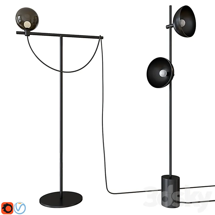 HANDVÄRK Studio Floor Lamp GLOBE FLOOR LAMP 3DS Max