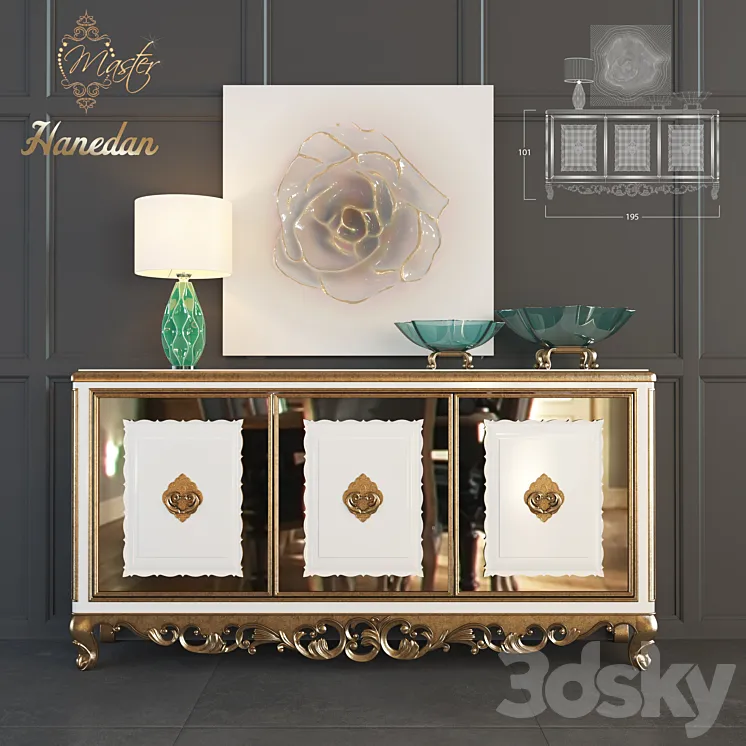 Hanedan Classic Dresser 3DS Max