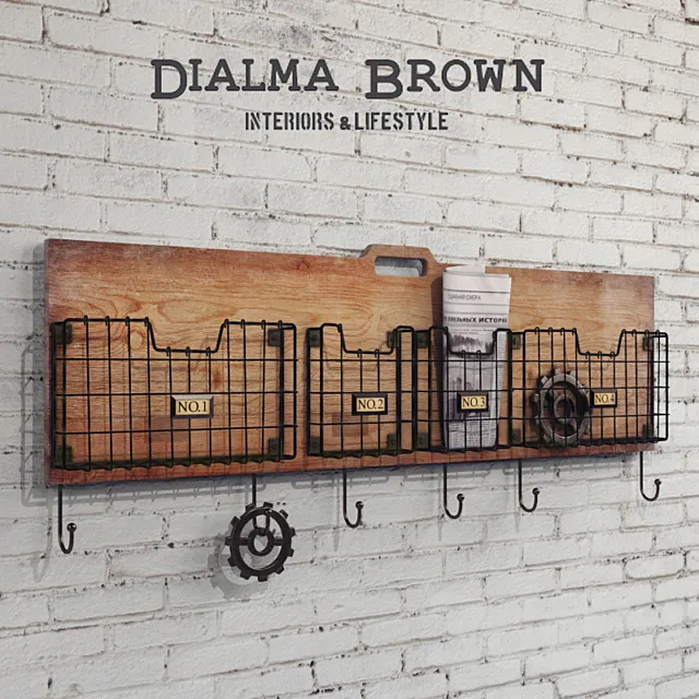 Hanger – magazine rack Dialma Brown DB003637 3ds Max