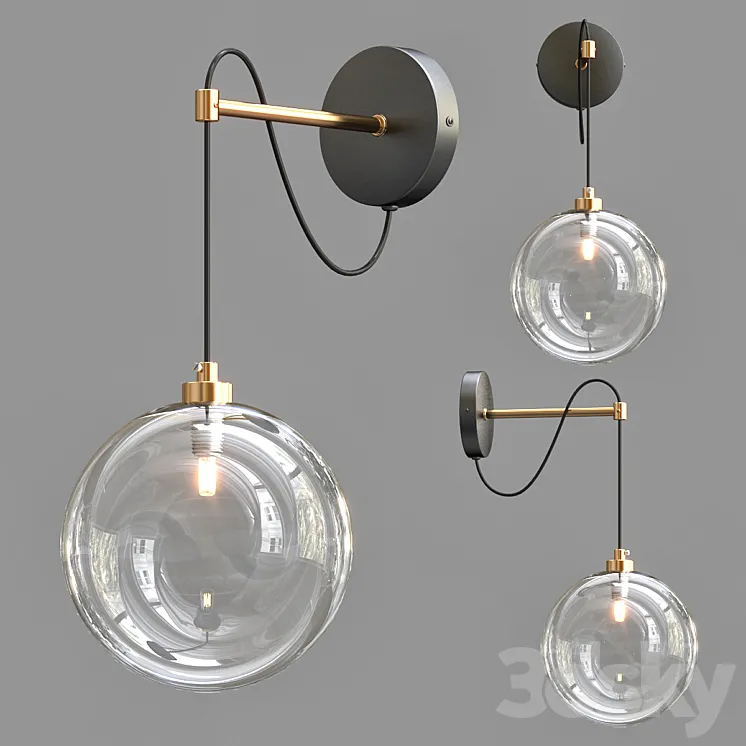 Hanging Ball Sconce 3DS Max Model