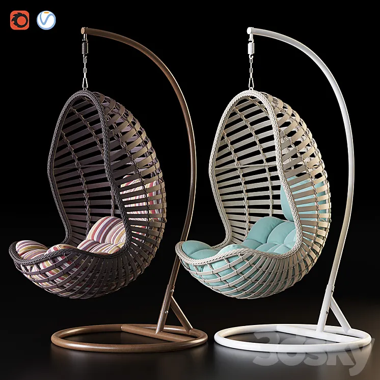 Hanging chair Afina 3DS Max