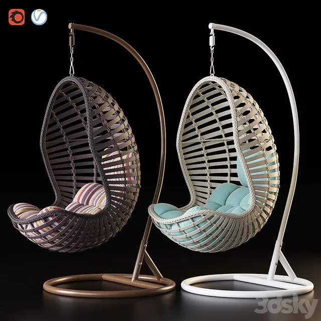 Hanging chair Afina 3dsMax Model