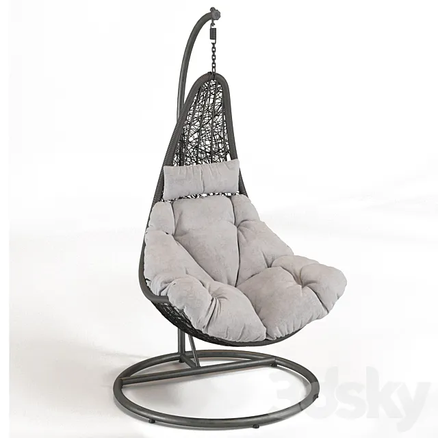 HANGING CHAIR Synthetic fiber 3ds Max