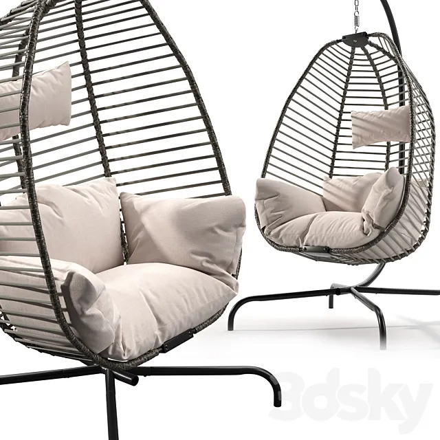 Hanging chair with frame 3ds Max