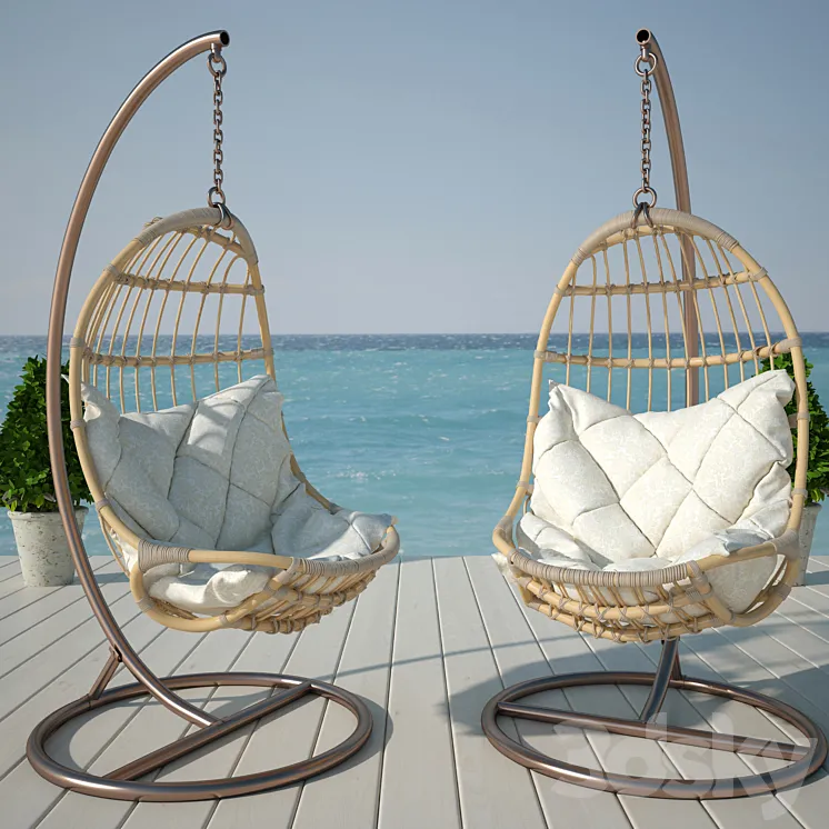 Hanging chairs 3DS Max