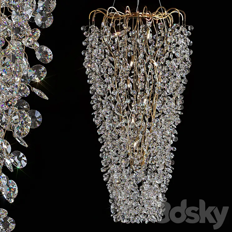 Hanging chandelier AISLING E 3DS Max