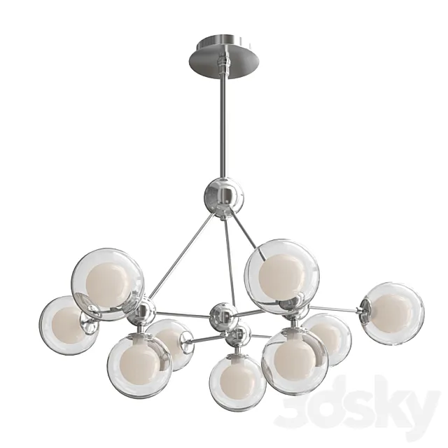 Hanging chandelier chrome 14439_C Chrome 3ds Max