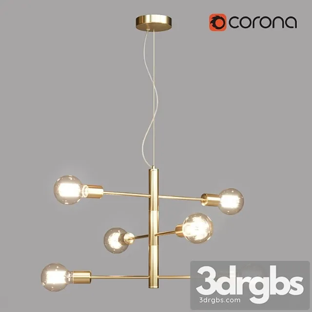 Hanging chandelier Lussole Le Huron Grlsp 8155 3dsmax Download