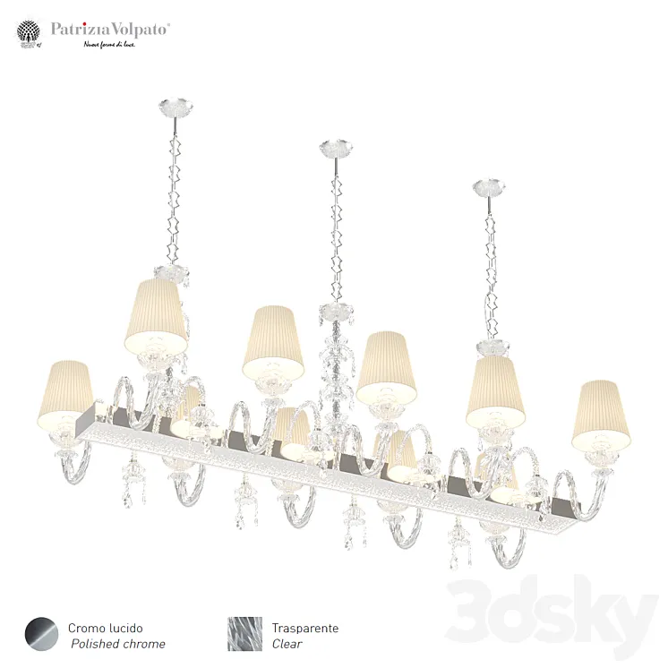 Hanging chandelier Patrizia Volpato Intressi 1310 10 H74 3DS Max