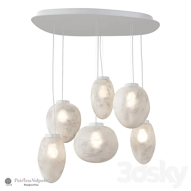 Hanging chandelier Patrizia Volpato Stone 7805 6 3DS Max Model