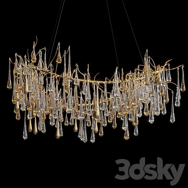 Hanging chandelier Vargov Design – Olive 3DS Max Model