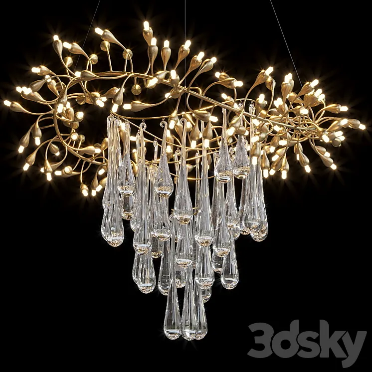 Hanging chandelier Vargov Design – Olive 3DS Max Model