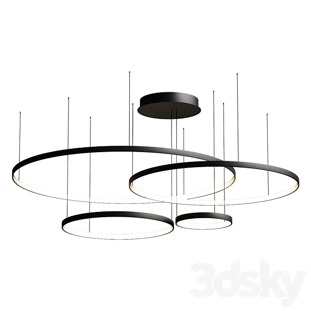 Hanging Chandelier XinHengstar led pendant light Ring pendant light 3ds Max