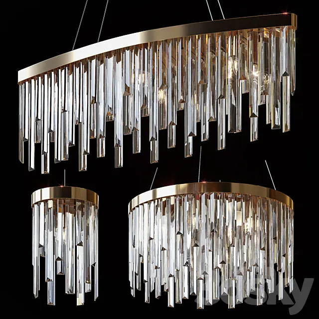 Hanging chandeliers Bennett Chandelier 3ds Max