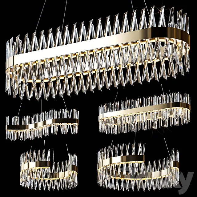 Hanging chandeliers Posto Al Sole 3ds Max