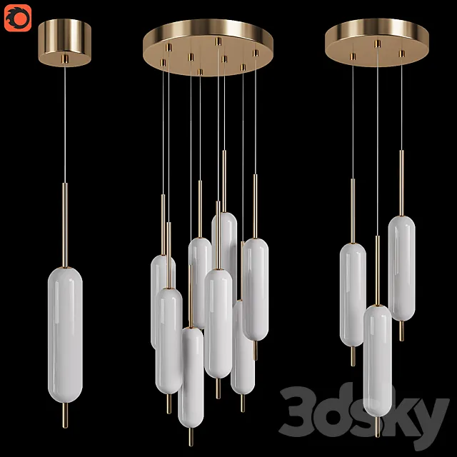 Hanging chandeliers Typha_IL Fanale 3ds Max