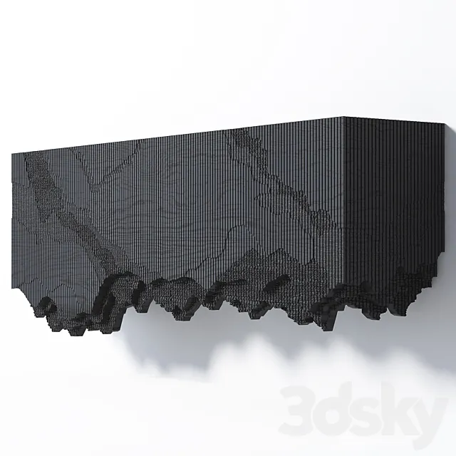 Hanging chest of drawers Ledge 72 3DSMax File